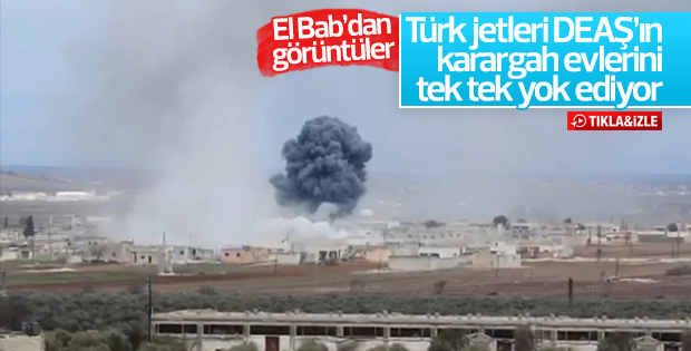 Türk jetlerinin 27 DEAŞ hedefini vurma anı
