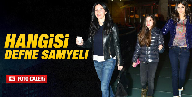 Defne Samyeli kızları Deren ve Derin'le alışverişte