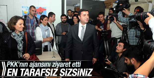 Demirtaş'tan PKK'nın ajansına ziyaret