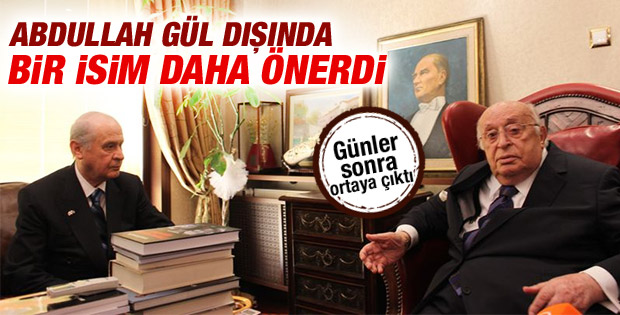 Demirel'in Bahçeli'ye önerdiği iki ismi
