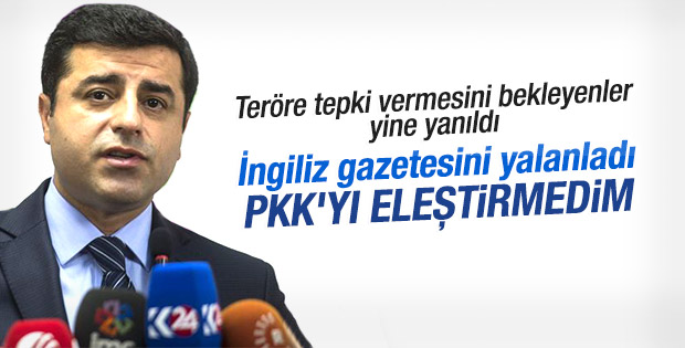 HDP: Demirtaş PKK için kirli demedi