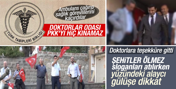 Selahattin Demirtaş'a Türk bayraklı protesto
