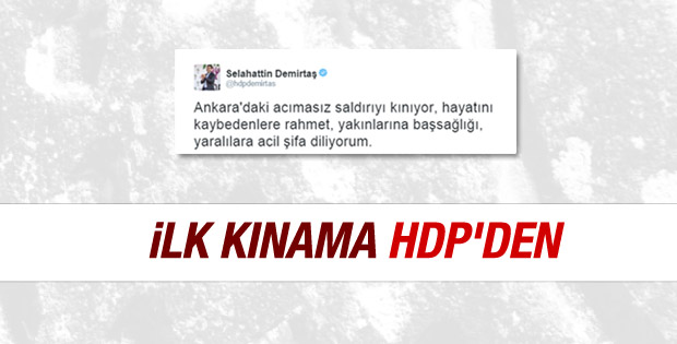 Selahattin Demirtaş: Acımasız saldırıyı kınıyorum