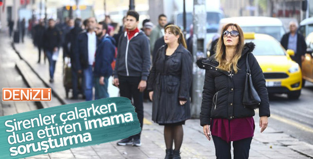 Denizli'de bir imam sirenler çalarken dua ettirdi