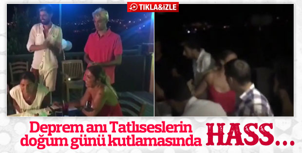 Derya Tuna Bodrum'da pasta üflerken depreme yakalandı