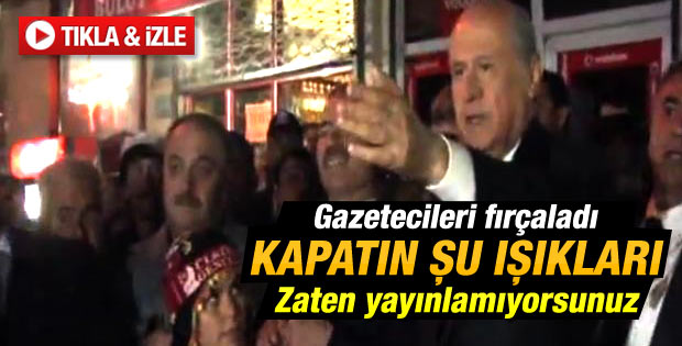 Devlet Bahçeli basın mensuplarını azarladı