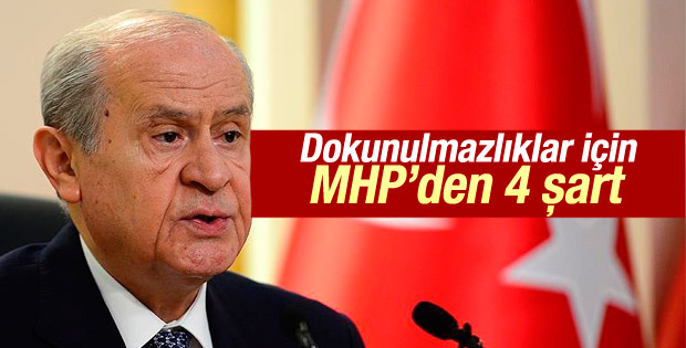 Devlet Bahçeli'den dokunulmazlıklar için 4 şart