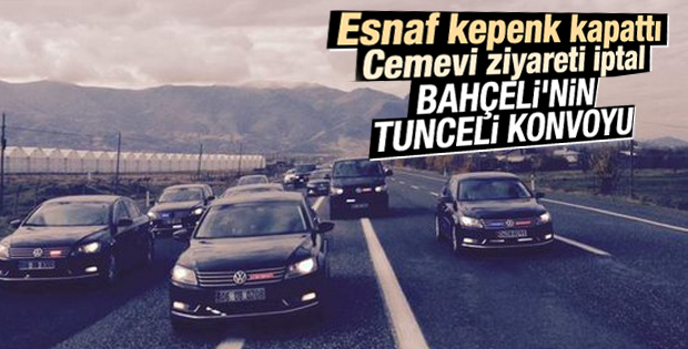 Bahçeli Tunceli'de esnaf ve cemevini ziyaret etmedi