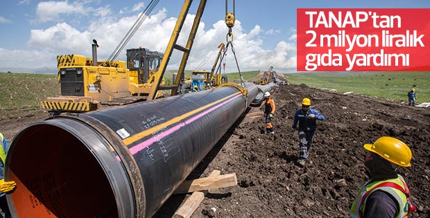 TANAP'tan 2 milyon liralık gıda yardımı