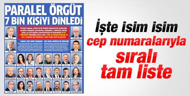 7 bin kişilik dinleme listesi yayınlandı