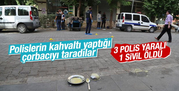 Diyarbakır'da çorba içen polislere saldırı: 3 polis yaralı