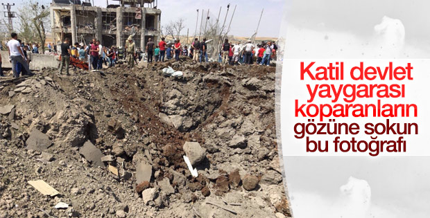 Diyarbakır'daki saldırıda 10 metrelik çukur oluştu