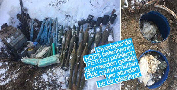Diyarbakır’da PKK’ya ait silah ve mühimmat ele geçirildi