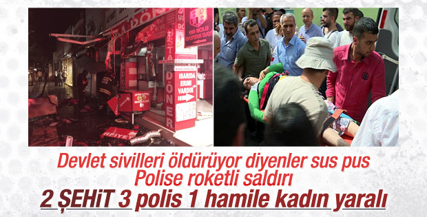 Diyarbakır'da roketatarlı saldırı: 2 polis şehit