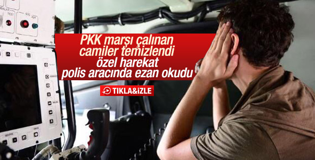 Diyarbakır'da zırhlı araçtan ezan sesi yükseldi