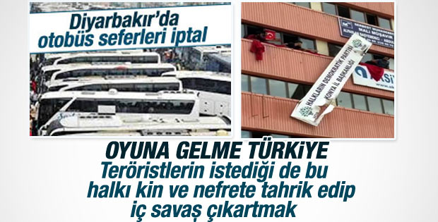 Diyarbakır'da otobüs seferleri iptal edildi