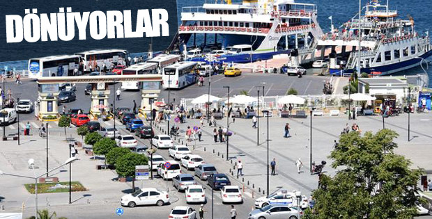 Bayram tatilinin dönüş yoğunluğu başladı