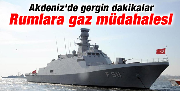 Doğalgaz arayan Rum gemisine Giresun müdahale etti