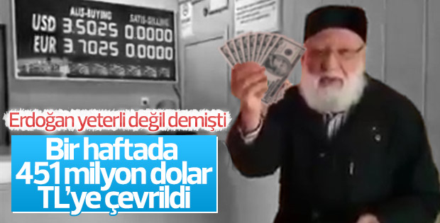 Bir haftada bozdurulan dolar miktarı 451 milyon