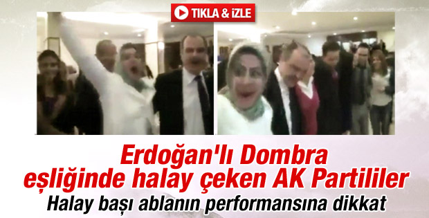 AK Parti teşkilat toplantısında Dombra halayı - izle