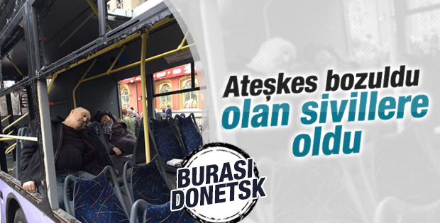 Ukrayna'ya otobüs durağına bombalı saldırı