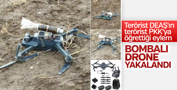 PKK'lı teröristlerin bombalı drone'u ele geçirildi
