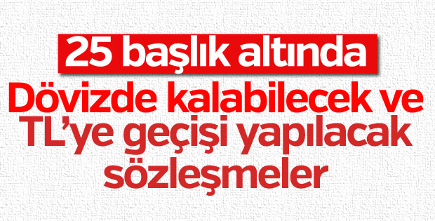 Sözleşmelerde dövizden TL’ye geçişin ayrıntıları