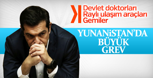 Yunanistan'da 24 saatliğine hayat duracak