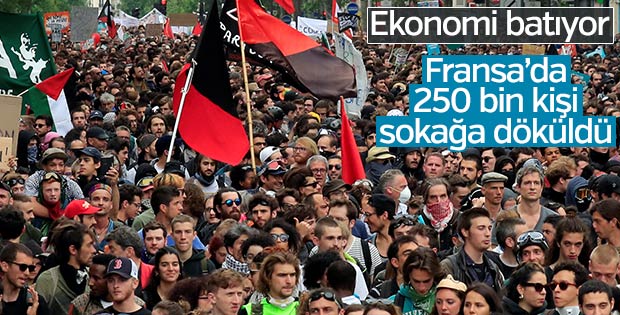 Fransa'da Macron karşıtı 250 bin kişi sokağa indi