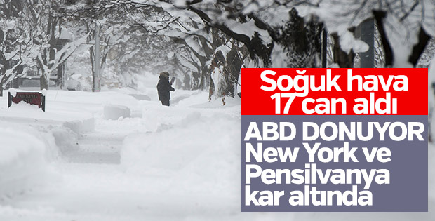 Amerika'da soğuk hava 17 can aldı