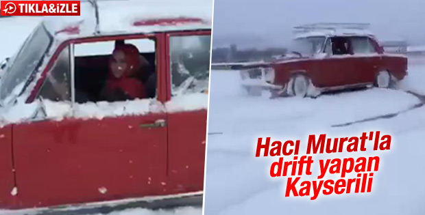 Hacı Murat ile drift yapan Kayserili kadın sürücü