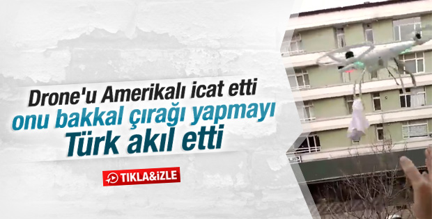 Drone'u bakkala sigaraya gönderdiler İZLE