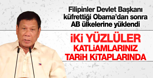 Filipinler Devlet Başkanı Duterte'den AB'ye: İki yüzlüler