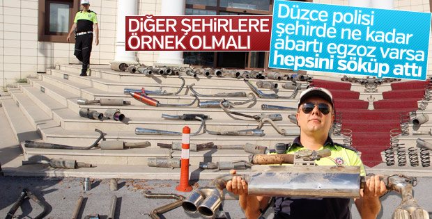 Düzce'de abartı egzozlu araçlara geçit yok