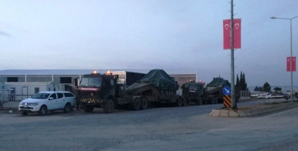 Tank ve Obüsler Suriye sınırından girdi