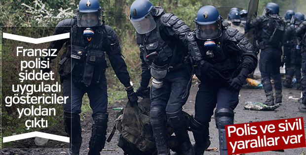 Fransa'da polis ve göstericiler çatıştı