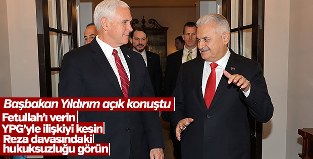 Başbakan Yıldırım, Pence ile görüşmesini anlattı