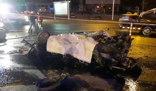 Ankara'da takla atan aracın sürücüsü hayatını kaybetti
