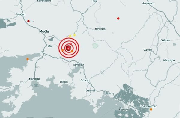 Muğla'da 3,6 şiddetinde deprem