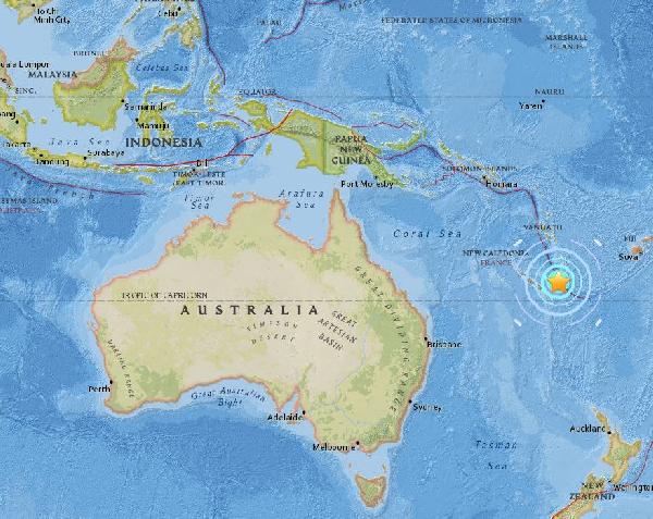 Pasifik ülkesi Yeni Kaledonya'da 7.0 büyüklüğünde deprem