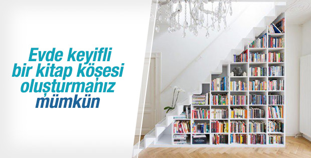Evde keyifli bir kitap köşesi oluşturabilirsiniz