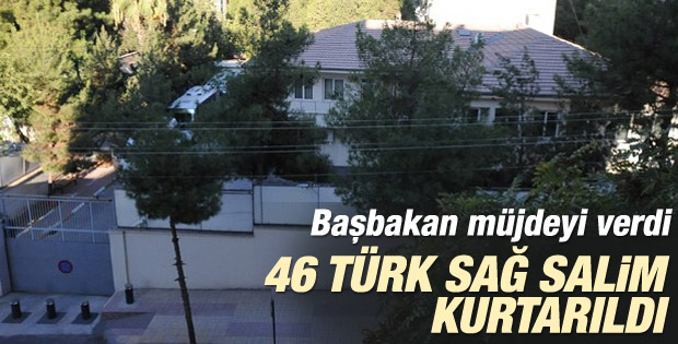 Davutoğlu: 46 rehine özgürlüğüne kavuştu