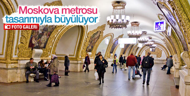 Moskova metrosu tasarımıyla büyülüyor