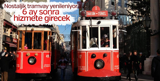 Nostaljik tramvayın seferlerine ara verildi