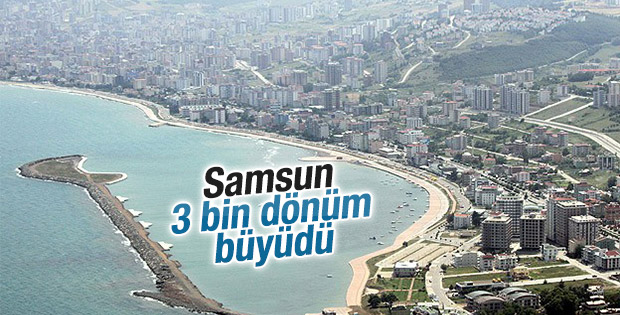 Samsun 62 yılda 3 bin dönüm büyüdü