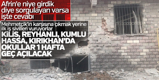Afrin sınırında eğitime 1 hafta ara