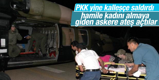 Mehmetçik PKK'lılar saldırırken hasta taşıdı