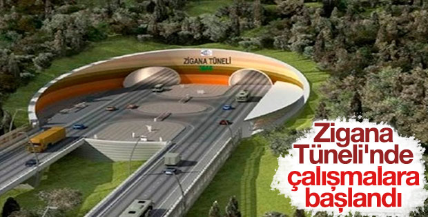 Zigana Tüneli'nde çalışmalar devam ediyor