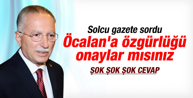 İhsanoğlu'na Öcalan'a özgürlüğü onaylar mısınız sorusu