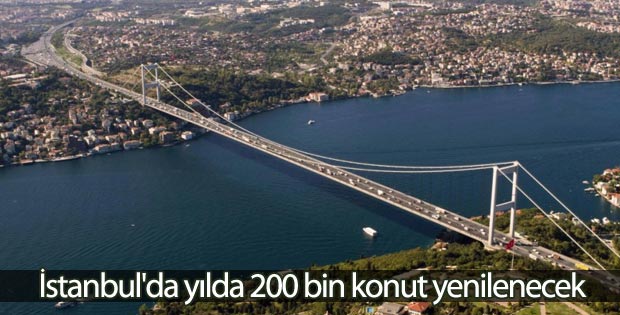 İstanbul'da yılda 200 bin konut yenilenecek